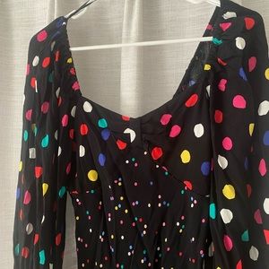 NWT Rixo Target Black Multi colored dress - Size 0